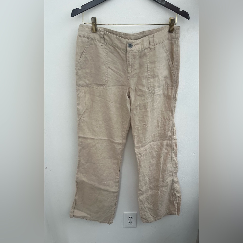 Linen Pant London Jean Size 6 Tan Beige